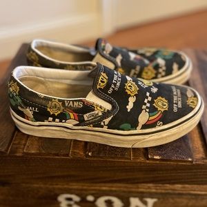 Size 7 Girls Vans- sunshine print
